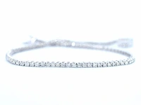 Witgouden tennisarmband met diamanten 1.00 carat - afbeelding 3 van  9