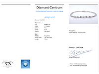 Witgouden tennisarmband met diamanten 1.10 carat - afbeelding 3 van  7