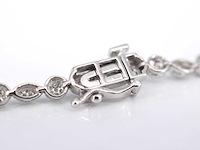 Witgouden tennisarmband met diamanten 1.10 carat - afbeelding 7 van  7