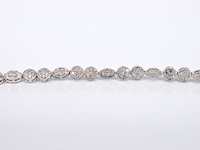 Witgouden tennisarmband met diamanten 1.10 carat - afbeelding 3 van  8