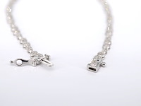 Witgouden tennisarmband met diamanten 1.10 carat - afbeelding 5 van  8