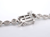 Witgouden tennisarmband met diamanten 1.10 carat - afbeelding 6 van  8