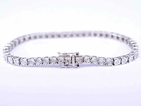 Witgouden tennisarmband met diamanten 1.20 carat - afbeelding 4 van  7