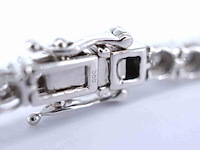 Witgouden tennisarmband met diamanten 1.20 carat - afbeelding 6 van  8