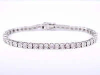 Witgouden tennisarmband met diamanten 1.20 carat