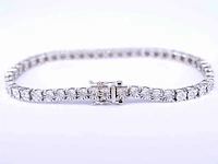 Witgouden tennisarmband met diamanten 1.20 carat - afbeelding 3 van  8