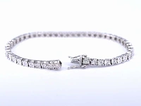 Witgouden tennisarmband met diamanten 1.20 carat - afbeelding 4 van  8