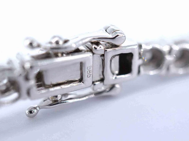 Witgouden tennisarmband met diamanten 1.20 carat - afbeelding 6 van  8