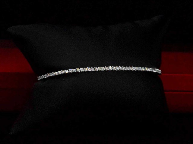 Witgouden tennisarmband met diamanten 1.50 carat - afbeelding 1 van  1