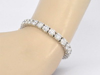 Witgouden tennisarmband met diamanten 16.20 carat - afbeelding 2 van  8