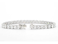 Witgouden tennisarmband met diamanten 16.20 carat - afbeelding 6 van  8