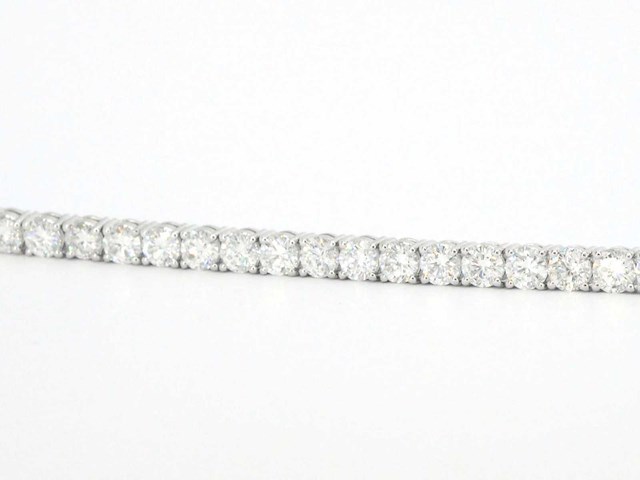 Witgouden tennisarmband met diamanten 16.20 carat - afbeelding 7 van  8