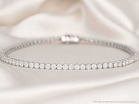Witgouden tennisarmband met diamanten 3.00 carat - afbeelding 4 van  7