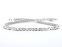 Witgouden tennisarmband met diamanten 3.00 carat - afbeelding 2 van  2