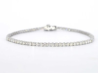 Witgouden tennisarmband met diamanten 3.00 carat