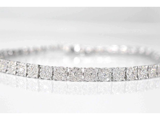 Witgouden tennisarmband met diamanten 3.00 carat - afbeelding 5 van  8