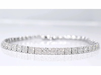 Witgouden tennisarmband met diamanten 3.00 carat - afbeelding 1 van  8