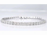 Witgouden tennisarmband met diamanten 3.00 carat
