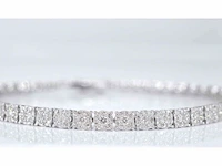 Witgouden tennisarmband met diamanten 3.00 carat - afbeelding 3 van  6