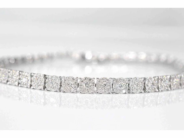 Witgouden tennisarmband met diamanten 3.00 carat - afbeelding 5 van  6
