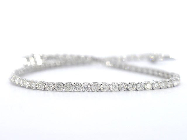 Witgouden tennisarmband met diamanten 3.00 carat - afbeelding 2 van  7