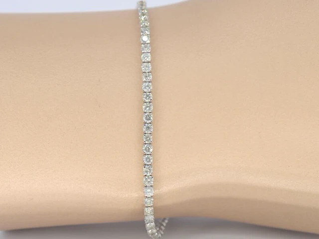 Witgouden tennisarmband met diamanten 3.00 carat - afbeelding 2 van  8