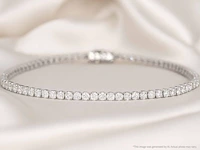 Witgouden tennisarmband met diamanten 3.00 carat - afbeelding 6 van  8