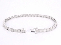 Witgouden tennisarmband met diamanten 4.00 carat - afbeelding 5 van  6