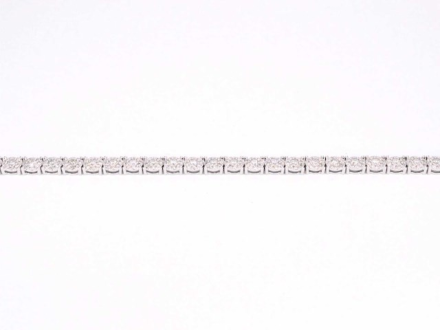 Witgouden tennisarmband met diamanten 4.00 carat - afbeelding 6 van  6
