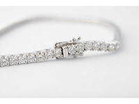 Witgouden tennisarmband met diamanten 4.00 carat - afbeelding 3 van  3