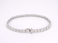 Witgouden tennisarmband met diamanten 4.00 carat - afbeelding 4 van  6