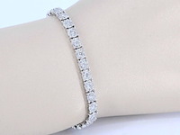 Witgouden tennisarmband met diamanten 4.00 carat - afbeelding 2 van  7