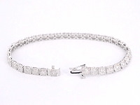 Witgouden tennisarmband met diamanten 4.00 carat - afbeelding 4 van  5