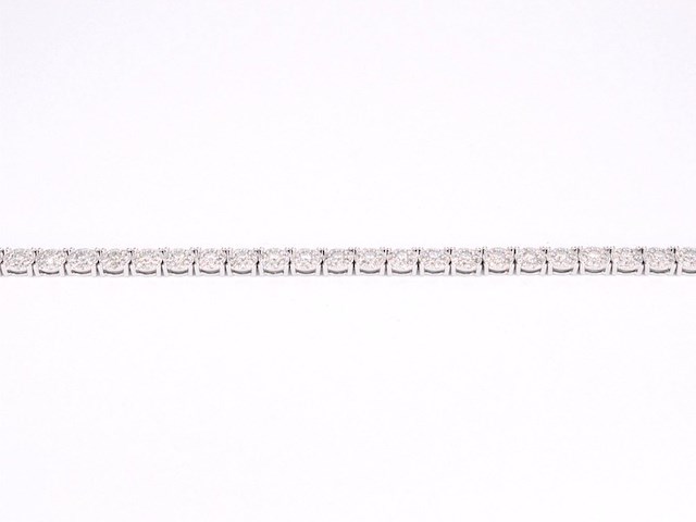 Witgouden tennisarmband met diamanten 4.00 carat - afbeelding 5 van  5