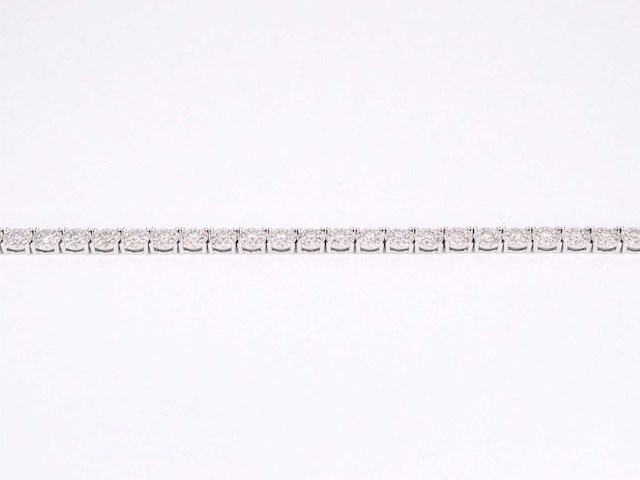 Witgouden tennisarmband met diamanten 5.50 carat - afbeelding 6 van  6