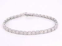 Witgouden tennisarmband met diamanten 5.50 carat