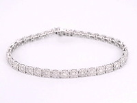 Witgouden tennisarmband met diamanten 5.50 carat