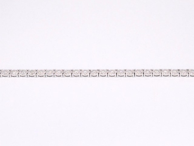 Witgouden tennisarmband met diamanten 5.50 carat - afbeelding 5 van  7