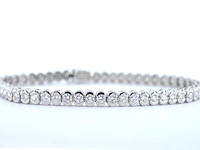 Witgouden tennisarmband met diamanten