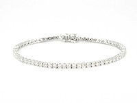 Witgouden tennisarmband met natuurlijke briljant geslepen diamanten 5.00 carat