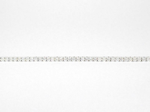 Witgouden tennisarmband met natuurlijke briljant geslepen diamanten 5.00 carat - afbeelding 6 van  9