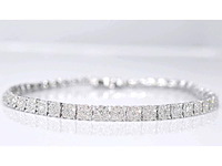 Witgouden tennisarmband met natuurlijke diamanten 3.00 carat - afbeelding 1 van  8