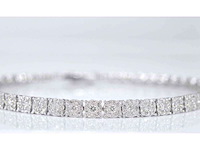 Witgouden tennisarmband met natuurlijke diamanten 3.00 carat - afbeelding 3 van  8