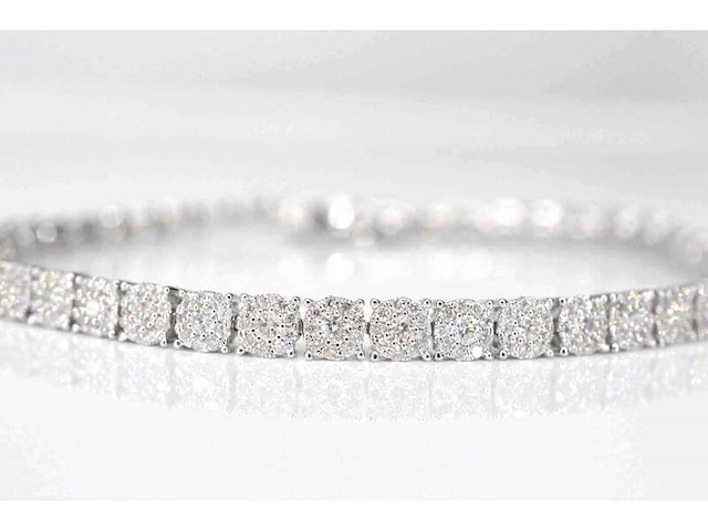 Witgouden tennisarmband met natuurlijke diamanten 3.00 carat - afbeelding 5 van  8