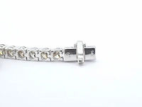 Witgouden tennisarmband met natuurlijke diamanten - afbeelding 5 van  7