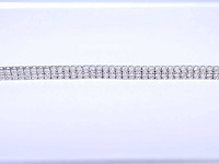 Witgouden tennisarmband met twee rijen diamanten 1.50 carat - afbeelding 6 van  7