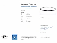 Witgouden tennisarmband zwarte diamant - afbeelding 9 van  9