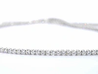 Witgouden tenniscollier 10.00 ct diamant - afbeelding 2 van  9