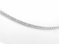 Witgouden tenniscollier 10.00 ct diamant - afbeelding 3 van  9