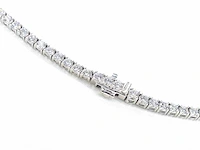Witgouden tenniscollier 10.00 ct diamant - afbeelding 4 van  9